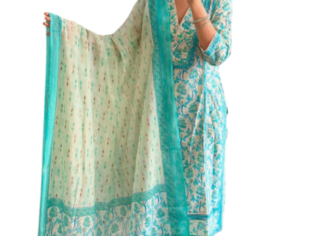 Bloom Boldly ? XXL Cotton Dress with Beautiful Embroidery & Print(XXL)