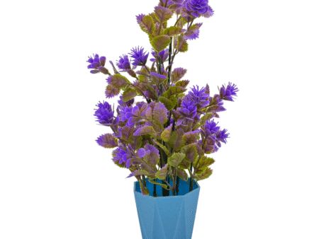 Wild Artificial Flower Plants With Cute Hexa Pot Faux Flower Plant For Home Office Décor Tabletop And Desk Decoration Artificial Flower For Balcony Indoor Décor (RV-AP2)