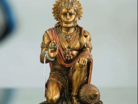 Bronz Sitting Hanuman Statue