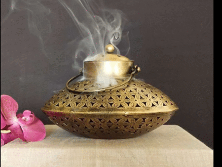 Brass Incense Burner with Smoke