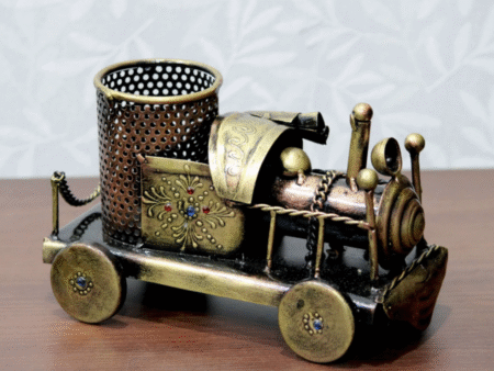 Brass Train Pen Holder